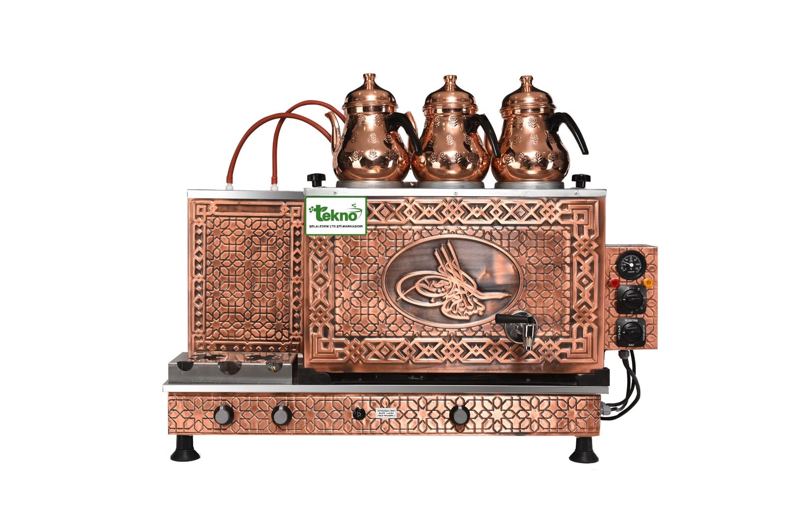 Tekno Bakır Baskılı Çay Kazanları